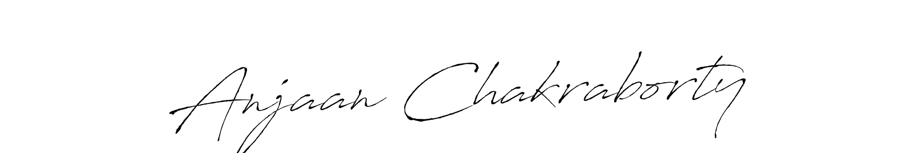 How to make Anjaan Chakraborty name signature. Use Antro_Vectra style for creating short signs online. This is the latest handwritten sign. Anjaan Chakraborty signature style 6 images and pictures png