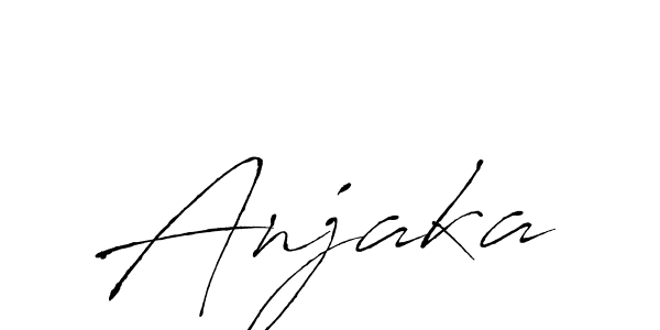 Create a beautiful signature design for name Anjaka. With this signature (Antro_Vectra) fonts, you can make a handwritten signature for free. Anjaka signature style 6 images and pictures png