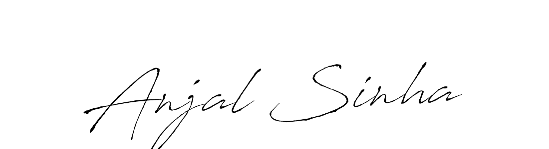 How to make Anjal Sinha name signature. Use Antro_Vectra style for creating short signs online. This is the latest handwritten sign. Anjal Sinha signature style 6 images and pictures png