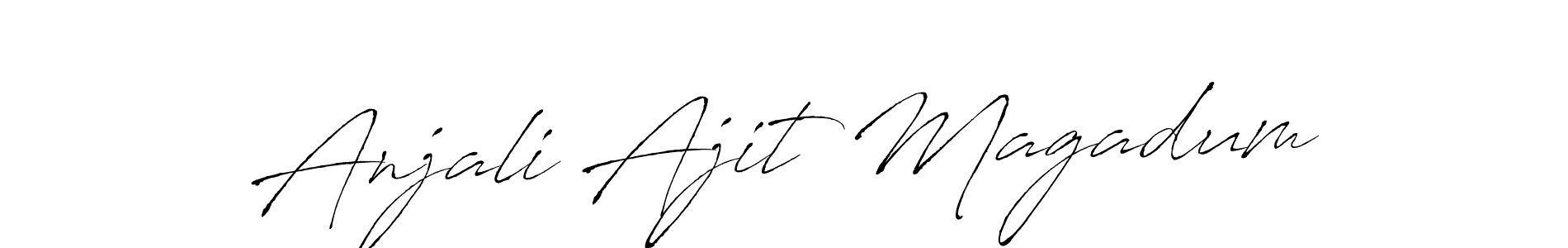 Anjali Ajit Magadum stylish signature style. Best Handwritten Sign (Antro_Vectra) for my name. Handwritten Signature Collection Ideas for my name Anjali Ajit Magadum. Anjali Ajit Magadum signature style 6 images and pictures png