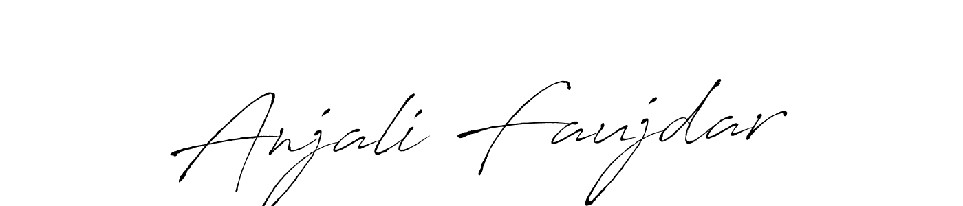 See photos of Anjali Faujdar official signature by Spectra . Check more albums & portfolios. Read reviews & check more about Antro_Vectra font. Anjali Faujdar signature style 6 images and pictures png
