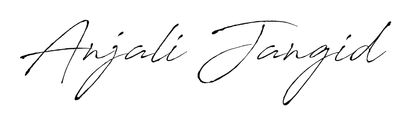 Create a personalized artistic stamp with Anjali Jangid in Antro_Vectra font. Perfect for visual artists, designers, and influencers. Anjali Jangid signature style 6 images and pictures png