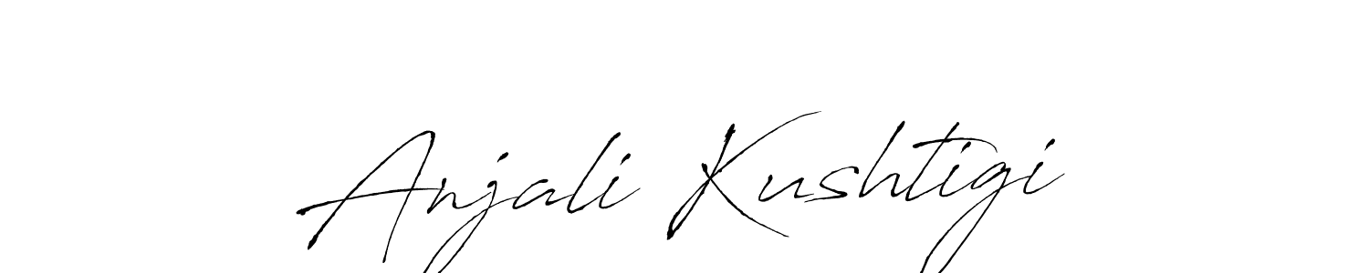 Make a beautiful signature design for name Anjali Kushtigi. With this signature (Antro_Vectra) style, you can create a handwritten signature for free. Anjali Kushtigi signature style 6 images and pictures png
