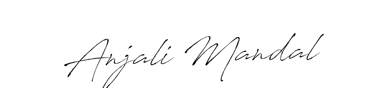 How to make Anjali Mandal name signature. Use Antro_Vectra style for creating short signs online. This is the latest handwritten sign. Anjali Mandal signature style 6 images and pictures png