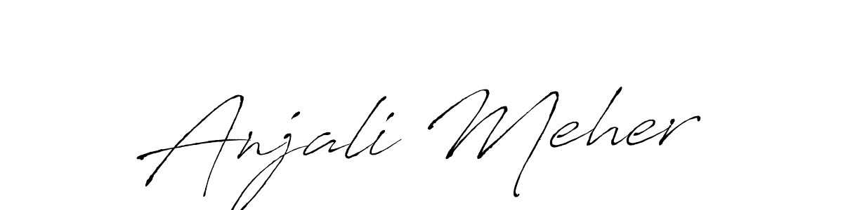 Similarly Antro_Vectra is the best handwritten signature design. Signature creator online .You can use it as an online autograph creator for name Anjali Meher. Anjali Meher signature style 6 images and pictures png