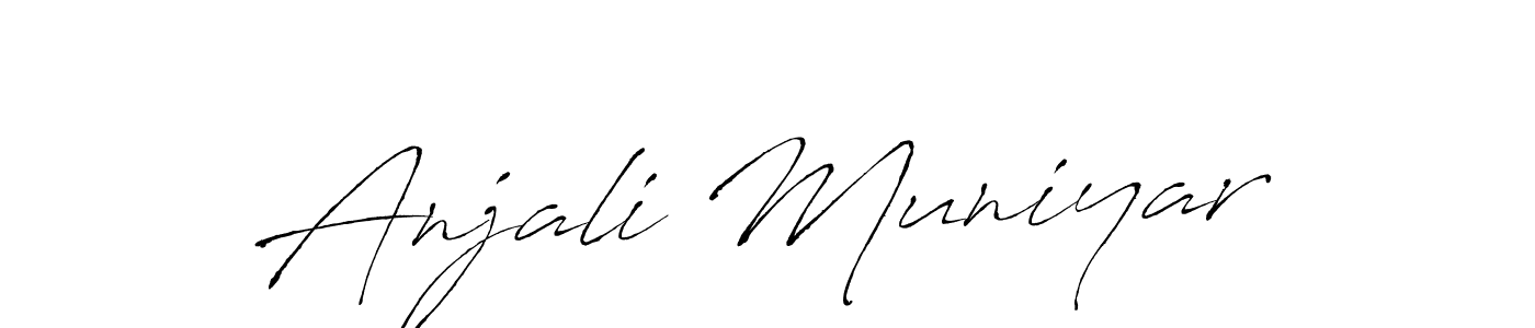 This is the best signature style for the Anjali Muniyar name. Also you like these signature font (Antro_Vectra). Mix name signature. Anjali Muniyar signature style 6 images and pictures png