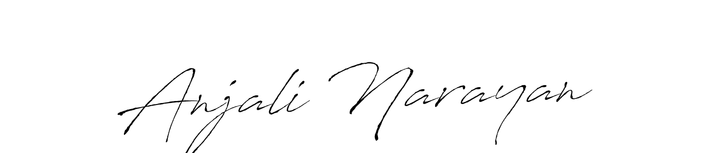 Create a beautiful signature design for name Anjali Narayan. With this signature (Antro_Vectra) fonts, you can make a handwritten signature for free. Anjali Narayan signature style 6 images and pictures png