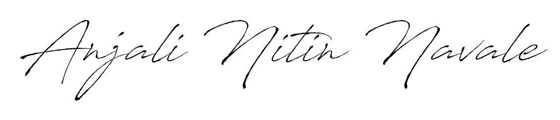 The Antro_Vectra typeface gives name Anjali Nitin Navale a refined look. Suitable for certificates, diplomas, and official verification. Anjali Nitin Navale signature style 6 images and pictures png