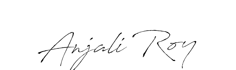 How to make Anjali Roy name signature. Use Antro_Vectra style for creating short signs online. This is the latest handwritten sign. Anjali Roy signature style 6 images and pictures png