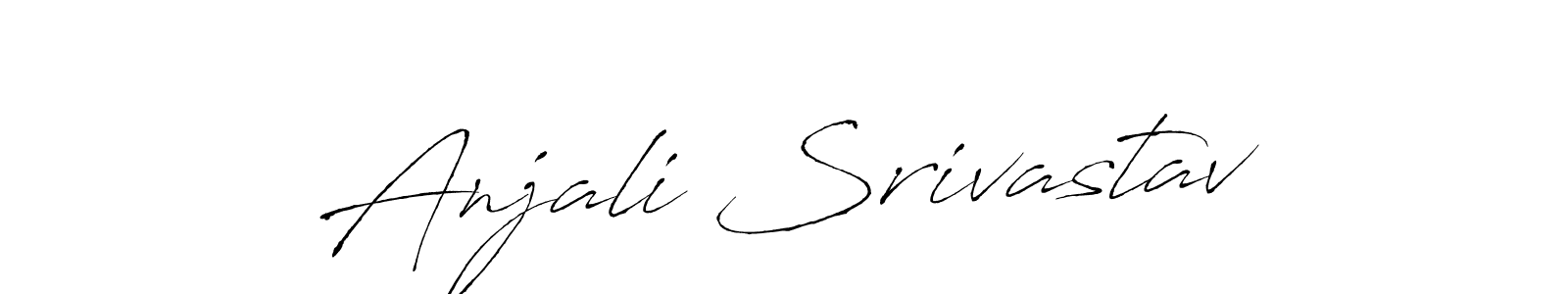 Make a beautiful signature design for name Anjali Srivastav. With this signature (Antro_Vectra) style, you can create a handwritten signature for free. Anjali Srivastav signature style 6 images and pictures png