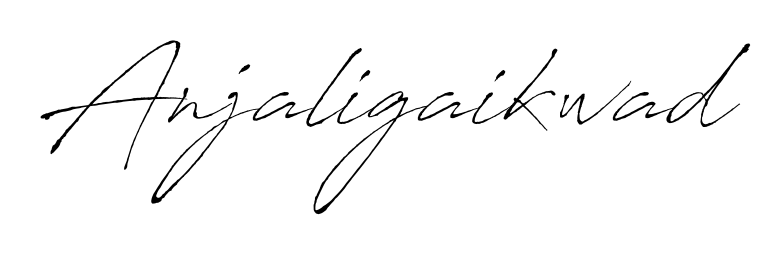 The best way (Antro_Vectra) to make a short signature is to pick only two or three words in your name. For converting this name Anjaligaikwad. Anjaligaikwad signature style 6 images and pictures png