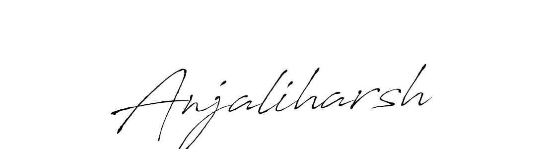 How to make Anjaliharsh signature? Antro_Vectra is a professional autograph style. Create handwritten signature for Anjaliharsh name. Anjaliharsh signature style 6 images and pictures png