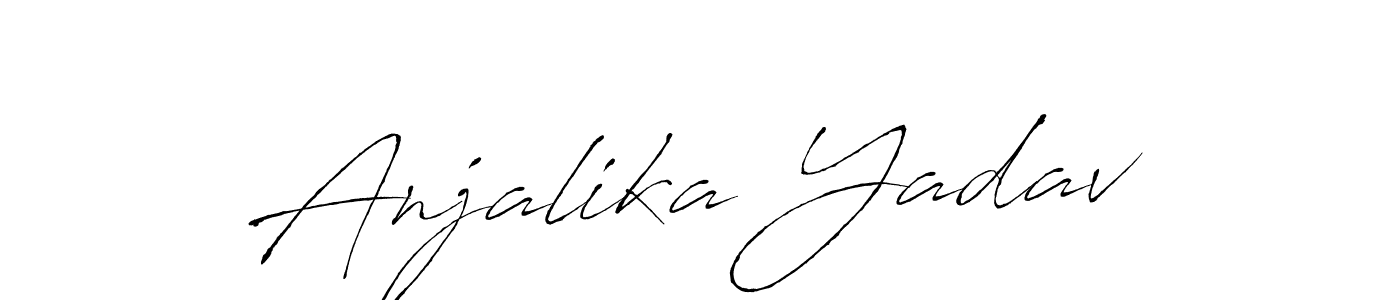 Create a beautiful signature design for name Anjalika Yadav. With this signature (Antro_Vectra) fonts, you can make a handwritten signature for free. Anjalika Yadav signature style 6 images and pictures png