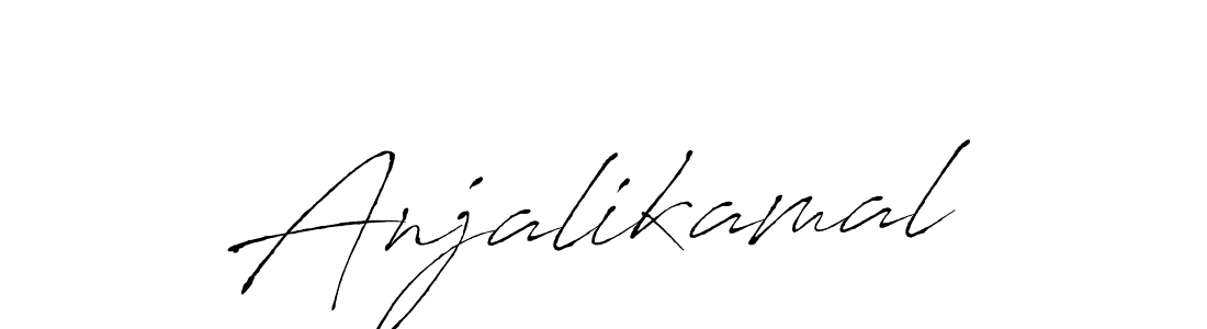 The best way (Antro_Vectra) to make a short signature is to pick only two or three words in your name. The name Anjalikamal include a total of six letters. For converting this name. Anjalikamal signature style 6 images and pictures png