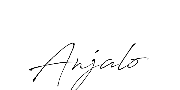 Make a beautiful signature design for name Anjalo. With this signature (Antro_Vectra) style, you can create a handwritten signature for free. Anjalo signature style 6 images and pictures png
