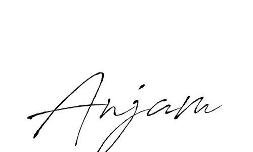 Anjam stylish signature style. Best Handwritten Sign (Antro_Vectra) for my name. Handwritten Signature Collection Ideas for my name Anjam. Anjam signature style 6 images and pictures png