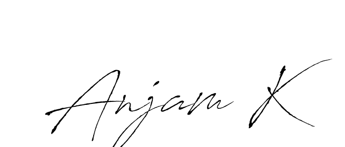 See photos of Anjam K official signature by Spectra . Check more albums & portfolios. Read reviews & check more about Antro_Vectra font. Anjam K signature style 6 images and pictures png