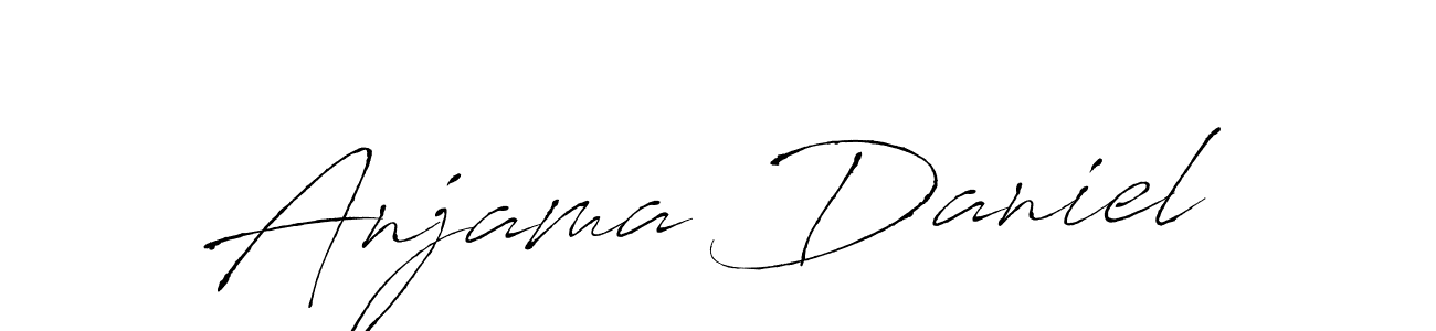 Antro_Vectra is a professional signature style that is perfect for those who want to add a touch of class to their signature. It is also a great choice for those who want to make their signature more unique. Get Anjama Daniel name to fancy signature for free. Anjama Daniel signature style 6 images and pictures png