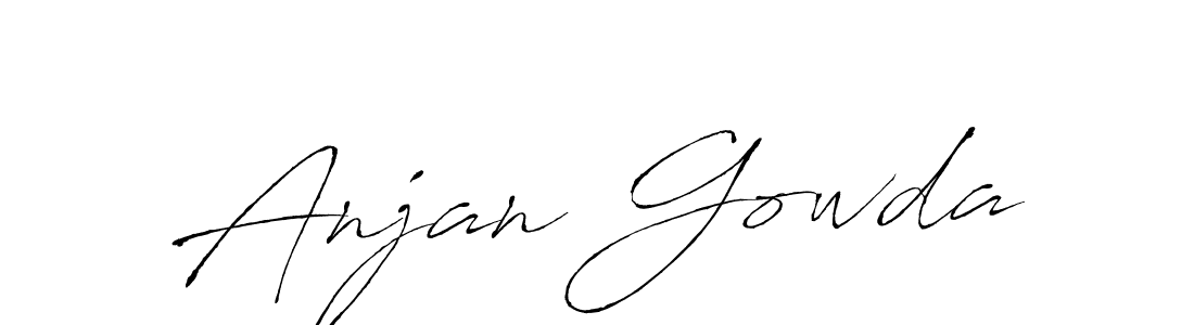 This is the best signature style for the Anjan Gowda name. Also you like these signature font (Antro_Vectra). Mix name signature. Anjan Gowda signature style 6 images and pictures png