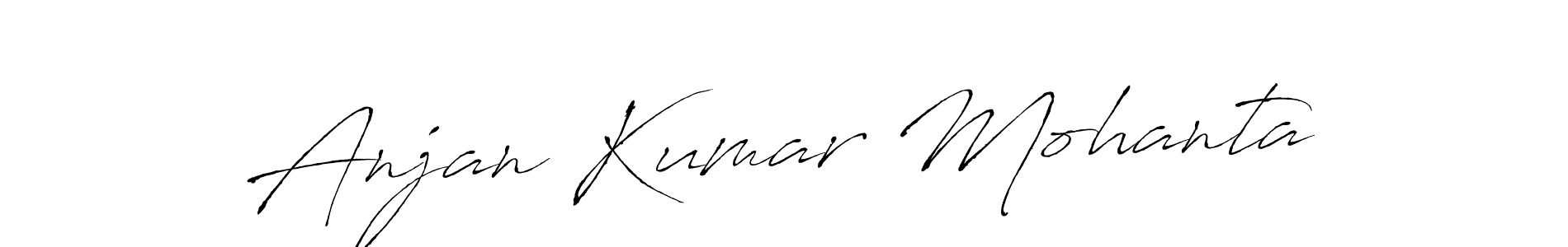 How to make Anjan Kumar Mohanta name signature. Use Antro_Vectra style for creating short signs online. This is the latest handwritten sign. Anjan Kumar Mohanta signature style 6 images and pictures png