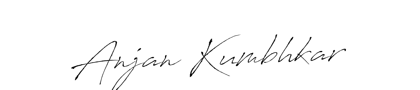 How to make Anjan Kumbhkar name signature. Use Antro_Vectra style for creating short signs online. This is the latest handwritten sign. Anjan Kumbhkar signature style 6 images and pictures png