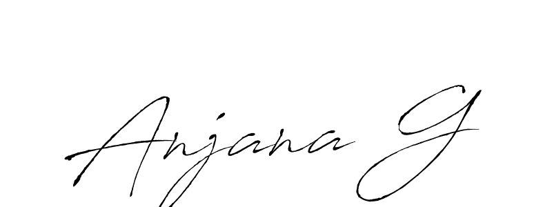 Use a signature maker to create a handwritten signature online. With this signature software, you can design (Antro_Vectra) your own signature for name Anjana G. Anjana G signature style 6 images and pictures png