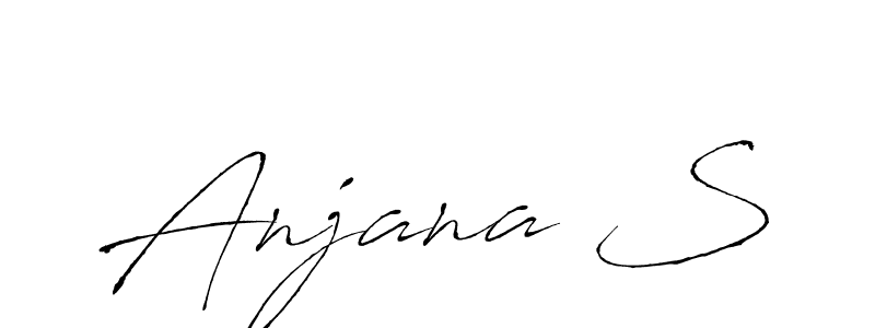 This is the best signature style for the Anjana S name. Also you like these signature font (Antro_Vectra). Mix name signature. Anjana S signature style 6 images and pictures png