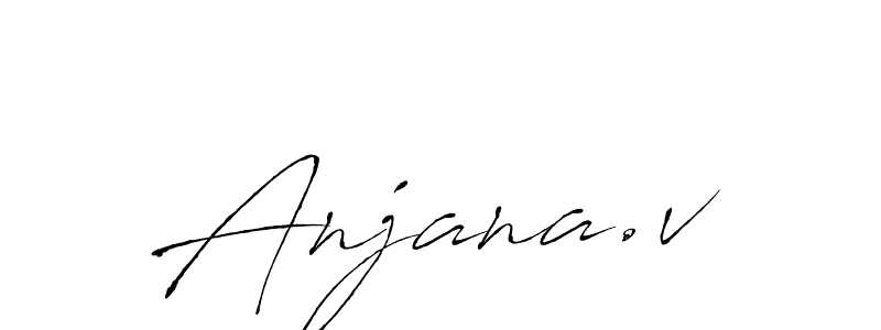 Create a beautiful signature design for name Anjana.v. With this signature (Antro_Vectra) fonts, you can make a handwritten signature for free. Anjana.v signature style 6 images and pictures png