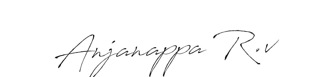 Make a beautiful signature design for name Anjanappa R.v. With this signature (Antro_Vectra) style, you can create a handwritten signature for free. Anjanappa R.v signature style 6 images and pictures png