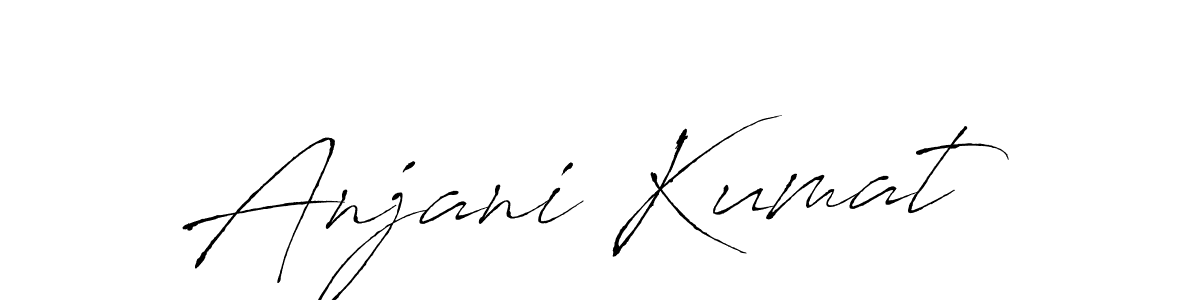 How to make Anjani Kumat name signature. Use Antro_Vectra style for creating short signs online. This is the latest handwritten sign. Anjani Kumat signature style 6 images and pictures png