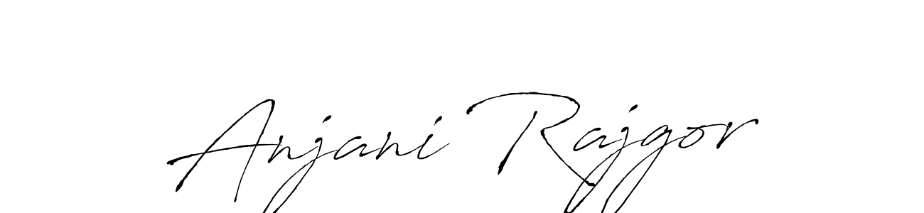 The best way (Antro_Vectra) to make a short signature is to pick only two or three words in your name. The name Anjani Rajgor include a total of six letters. For converting this name. Anjani Rajgor signature style 6 images and pictures png