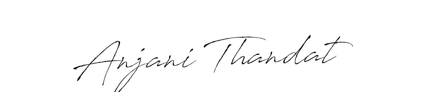 Antro_Vectra is a professional signature style that is perfect for those who want to add a touch of class to their signature. It is also a great choice for those who want to make their signature more unique. Get Anjani Thandat name to fancy signature for free. Anjani Thandat signature style 6 images and pictures png