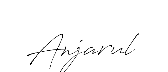 if you are searching for the best signature style for your name Anjarul. so please give up your signature search. here we have designed multiple signature styles  using Antro_Vectra. Anjarul signature style 6 images and pictures png