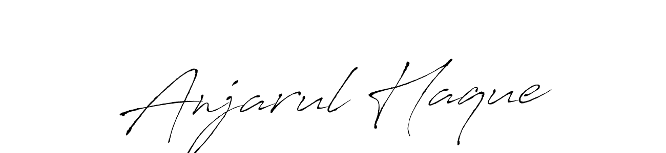 Make a beautiful signature design for name Anjarul Haque. With this signature (Antro_Vectra) style, you can create a handwritten signature for free. Anjarul Haque signature style 6 images and pictures png