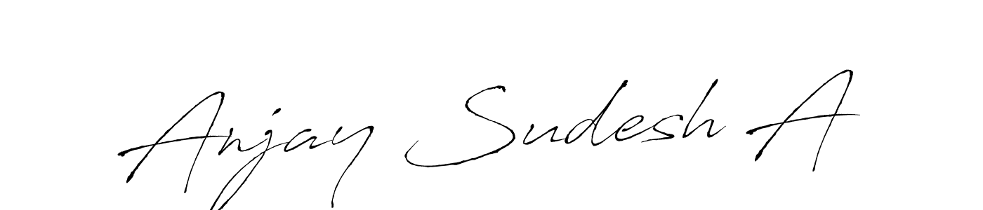 if you are searching for the best signature style for your name Anjay Sudesh A. so please give up your signature search. here we have designed multiple signature styles  using Antro_Vectra. Anjay Sudesh A signature style 6 images and pictures png