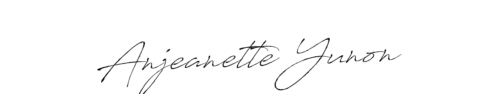 The best way (Antro_Vectra) to make a short signature is to pick only two or three words in your name. The name Anjeanette Yunon include a total of six letters. For converting this name. Anjeanette Yunon signature style 6 images and pictures png