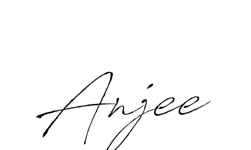 How to make Anjee name signature. Use Antro_Vectra style for creating short signs online. This is the latest handwritten sign. Anjee signature style 6 images and pictures png