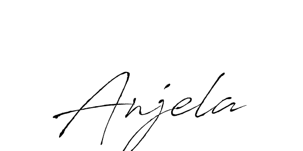 Make a beautiful signature design for name Anjela. With this signature (Antro_Vectra) style, you can create a handwritten signature for free. Anjela signature style 6 images and pictures png