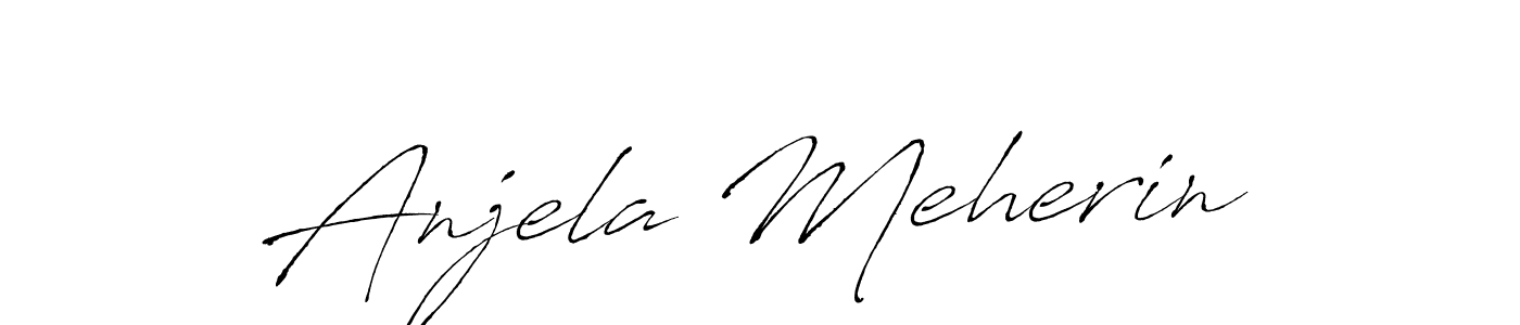 Design your own signature with our free online signature maker. With this signature software, you can create a handwritten (Antro_Vectra) signature for name Anjela Meherin. Anjela Meherin signature style 6 images and pictures png