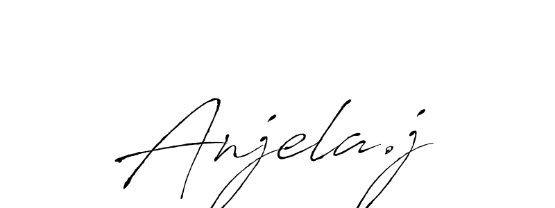 The best way (Antro_Vectra) to make a short signature is to pick only two or three words in your name. The name Anjela.j include a total of six letters. For converting this name. Anjela.j signature style 6 images and pictures png