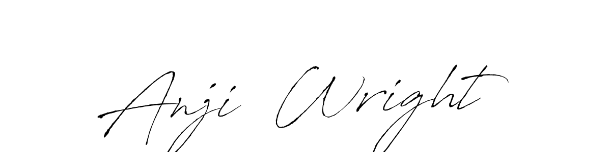 Create a beautiful signature design for name Anji  Wright. With this signature (Antro_Vectra) fonts, you can make a handwritten signature for free. Anji  Wright signature style 6 images and pictures png