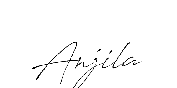 Design your own signature with our free online signature maker. With this signature software, you can create a handwritten (Antro_Vectra) signature for name Anjila. Anjila signature style 6 images and pictures png