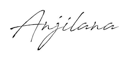 Express your personality with a custom Anjilana signature crafted with Antro_Vectra typography. Free transparent PNG download available. Anjilana signature style 6 images and pictures png