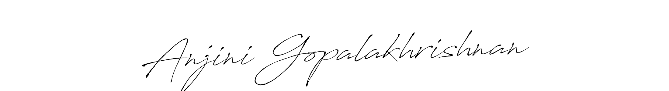 Also we have Anjini Gopalakhrishnan name is the best signature style. Create professional handwritten signature collection using Antro_Vectra autograph style. Anjini Gopalakhrishnan signature style 6 images and pictures png