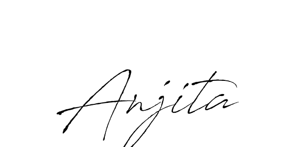 Use a signature maker to create a handwritten signature online. With this signature software, you can design (Antro_Vectra) your own signature for name Anjita. Anjita signature style 6 images and pictures png