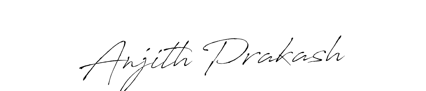Create a beautiful signature design for name Anjith Prakash. With this signature (Antro_Vectra) fonts, you can make a handwritten signature for free. Anjith Prakash signature style 6 images and pictures png