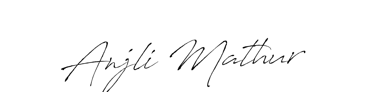 The best way (Antro_Vectra) to make a short signature is to pick only two or three words in your name. The name Anjli Mathur include a total of six letters. For converting this name. Anjli Mathur signature style 6 images and pictures png