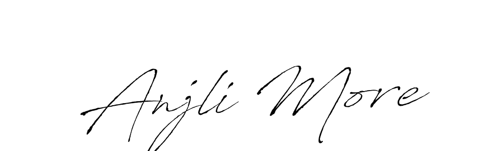 Anjli More stylish signature style. Best Handwritten Sign (Antro_Vectra) for my name. Handwritten Signature Collection Ideas for my name Anjli More. Anjli More signature style 6 images and pictures png