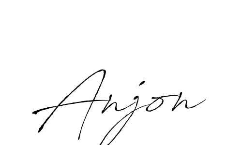 Design your own signature with our free online signature maker. With this signature software, you can create a handwritten (Antro_Vectra) signature for name Anjon. Anjon signature style 6 images and pictures png