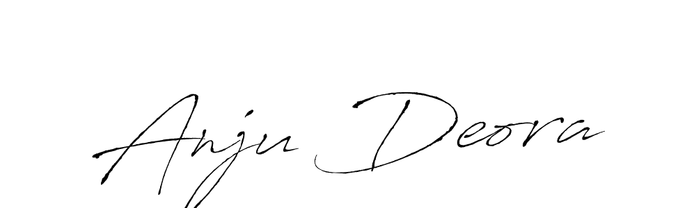 How to make Anju Deora name signature. Use Antro_Vectra style for creating short signs online. This is the latest handwritten sign. Anju Deora signature style 6 images and pictures png